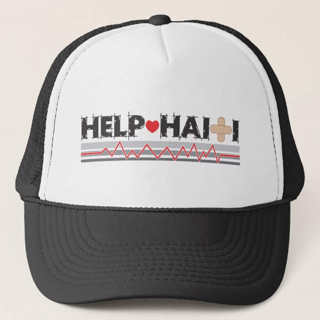HelpHaitiBanner2.ai Trucker Hat (Front)