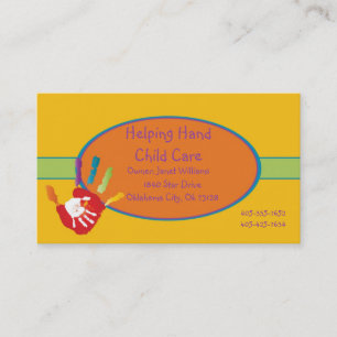 Helping Hand Child Care Business Card