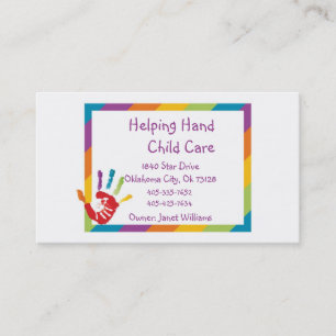 Helping Hand Child Care Business Card