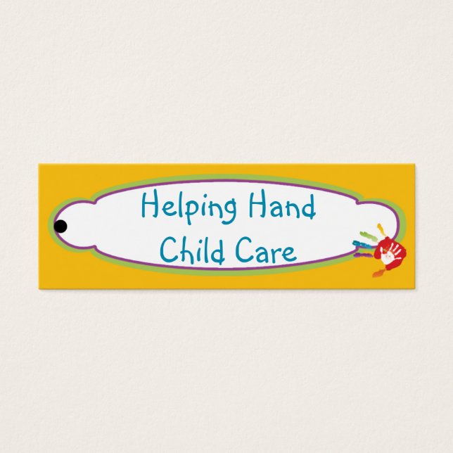 Helping Hand Child Care Hang Tag (Front)