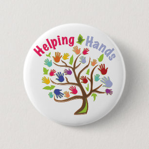 Helping Hands 6 Cm Round Badge