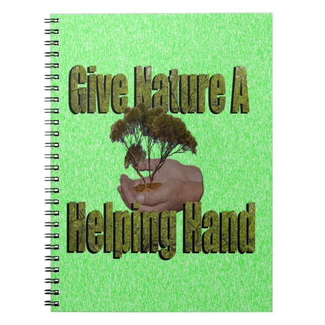 Helping Hands Holding Growing Tree, Notebook (Front)