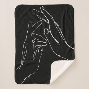 Helping Hands Sherpa Blanket