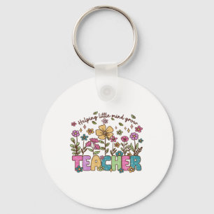 Helping Little Minds Grow Wildflowers Teacher Back Key Ring
