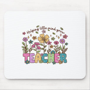 Helping Little Minds Grow Wildflowers Teacher Back Mouse Pad