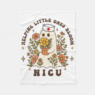 Helping Little Ones Bloom Wildflower Nicu Nurse Ha Fleece Blanket