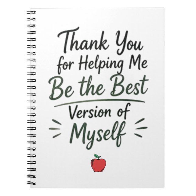 Helping Me Be the Best Version of Myself Notebook (Front)