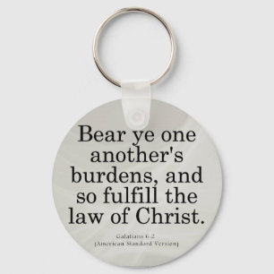 Helping Others in Christ Galatians 6-2 Key Ring
