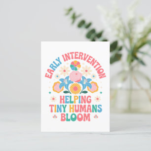 Helping Tiny Humans Bloom – Early Intervention Postcard