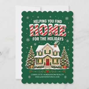 Helping You Find Home for the Holidays Realtor Holiday Card