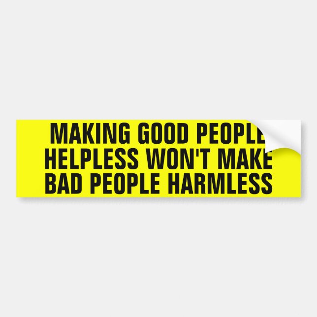 Helpless Good People Bumper Sticker (Front)