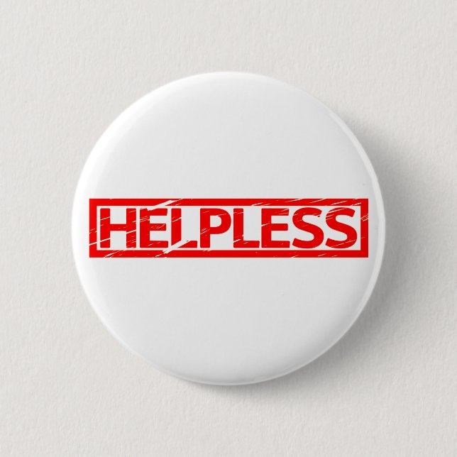 Helpless Stamp 6 Cm Round Badge (Front)