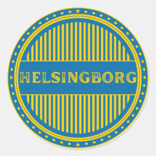 Helsingborg City Pride Emblem – Swedish Identity Classic Round Sticker