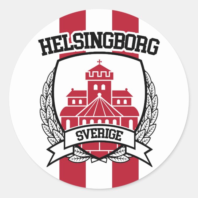 Helsingborg Classic Round Sticker (Front)