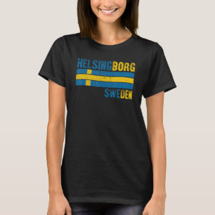 Helsingborg Sweden Flag Swedish Mens Womens Kids T-Shirt