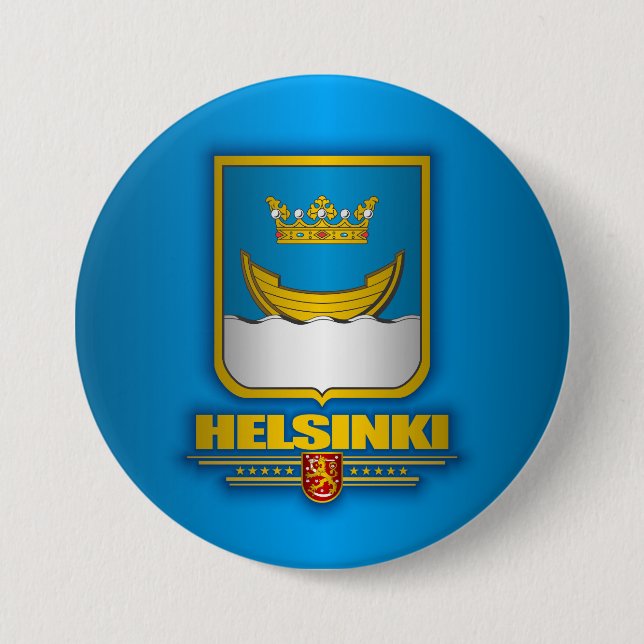 Helsinki 7.5 Cm Round Badge (Front)