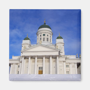 Helsinki Cathedral Tuomiokirkko In Winter Magnet