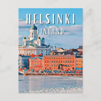 Helsinki, city of northern architecture postcard