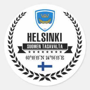 Helsinki Classic Round Sticker