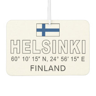 Helsinki Coordinates Car Air Freshener