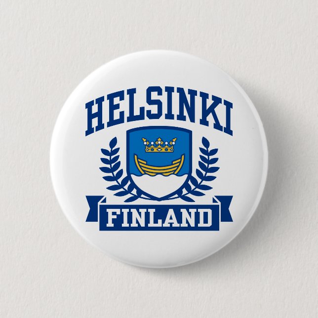 Helsinki Finland 6 Cm Round Badge (Front)
