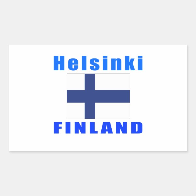 Helsinki Finland capital designs Rectangular Sticker (Front)