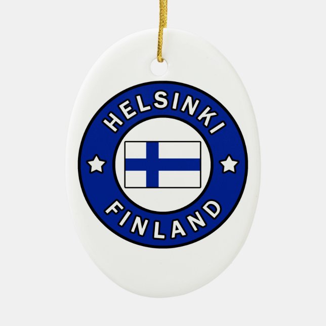Helsinki Finland Ceramic Ornament (Front)