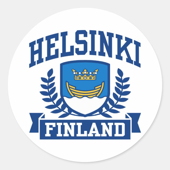 Helsinki Finland Classic Round Sticker (Front)