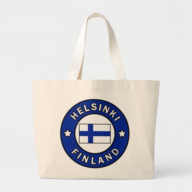 Helsinki Finland Large Tote Bag (Front)