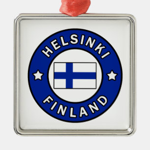 Helsinki Finland Metal Tree Decoration