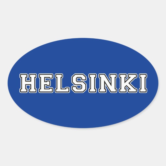 Helsinki Finland Oval Sticker (Front)