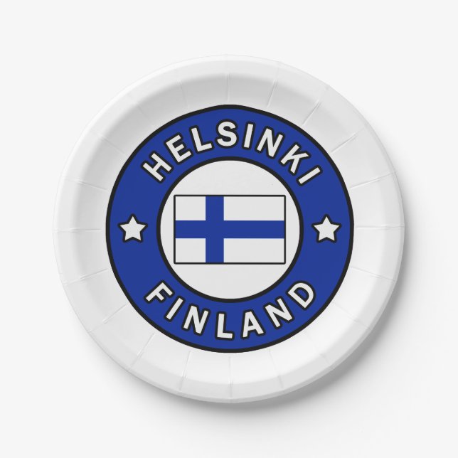 Helsinki Finland Paper Plate (Front)