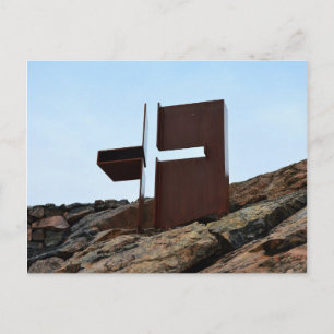 Helsinki, Finland, Rock Church Cross Postcard