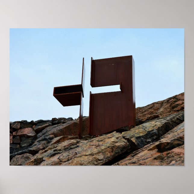 Helsinki, Finland, Rock Church Cross Poster (Front)
