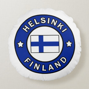 Helsinki Finland Round Cushion