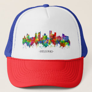 Helsinki Finland Skyline Trucker Hat