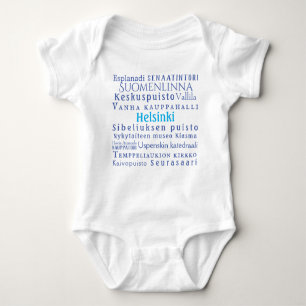 Helsinki Landmarks  Baby Bodysuit
