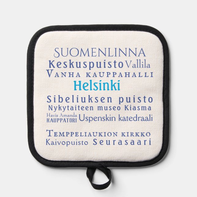 Helsinki Landmarks  Pot Holder (Front)