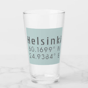 Helsinki Latitude Longitude Glass
