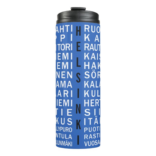 Helsinki Metro Scroll custom tumbler (Front)
