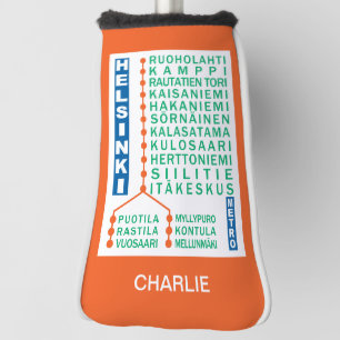 Helsinki Metro Stations custom name putter cover