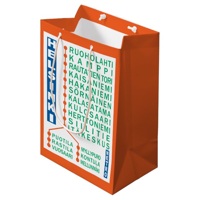 Helsinki Metro Stations gift bag (Front Angled)