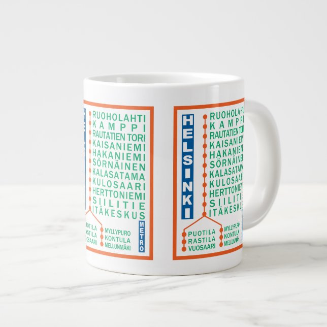 Helsinki Metro Stations mugs (Front Right)