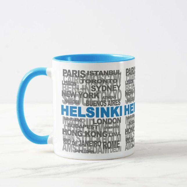 HELSINKI & other cities mug - choose style & colou (Left)
