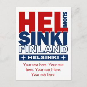 Helsinki postcard - customisable