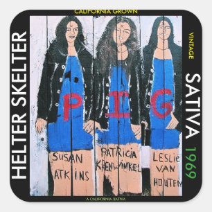 HELTER SKELTER SATIVA SQUARE STICKER