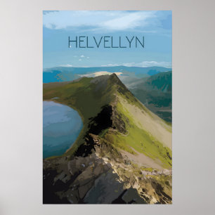 Helvellyn Mountain Travel Poster