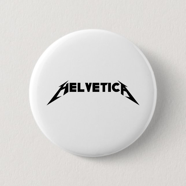 Helvetica 6 Cm Round Badge (Front)