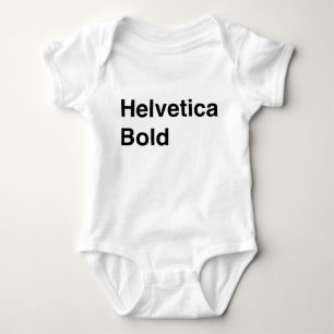 Helvetica Bold Baby Bodysuit
