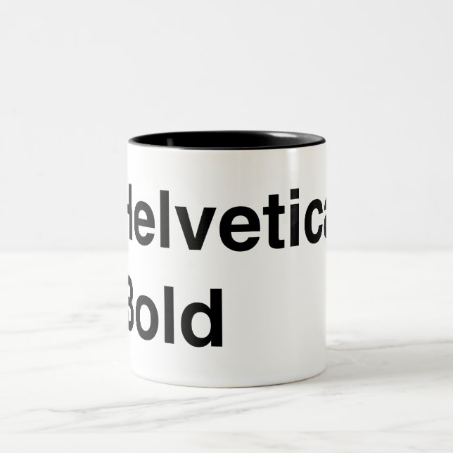 Helvetica Bold Two-Tone Coffee Mug (Center)